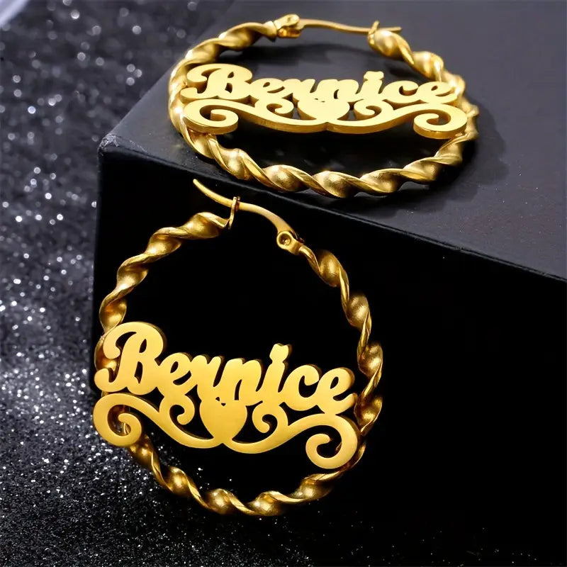 Maxi Hoops with Classic Name