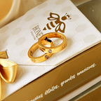 Heart and zircon couple rings