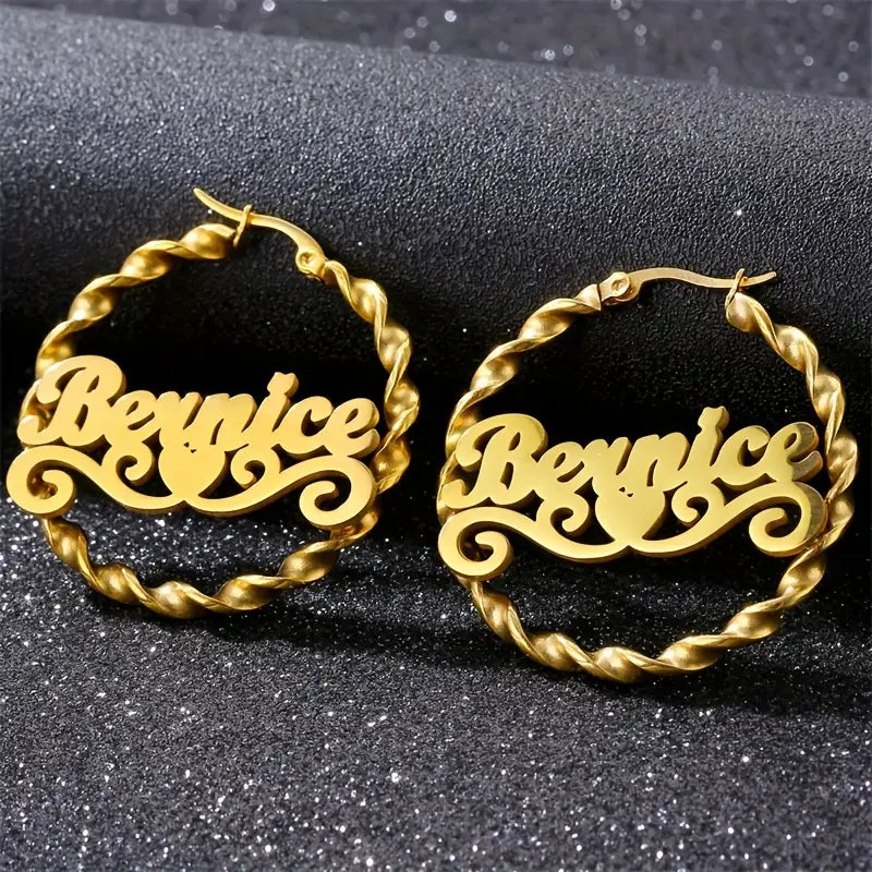 Maxi Hoops with Classic Name