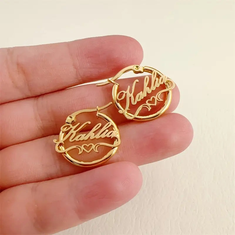 Maxi Hoops with Classic Name