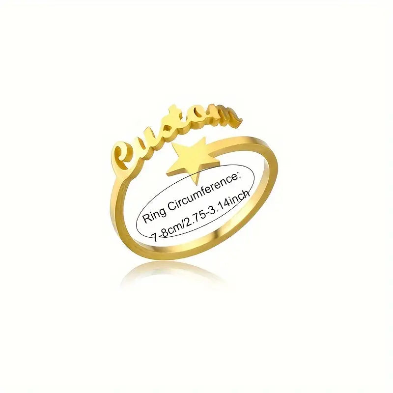 ANILLO CON NOMBRE Y ESTRELLA