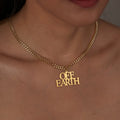 COLLAR CON NOMBRE DOBLE LINEA Y CADENA GRUESA