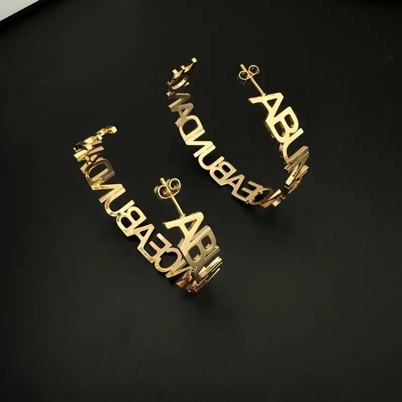 Maxi Hoops with Classic Name