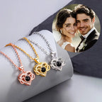 PRE ORDEN - COLLAR CORAZON INFINITO CIRCONES CON FOTO PROYECCION