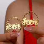 Maxi Hoops with Classic Name