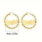 Maxi Hoops with Classic Name