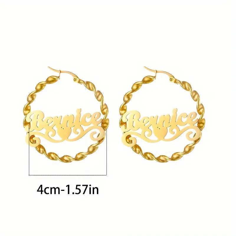 Maxi Hoops with Classic Name