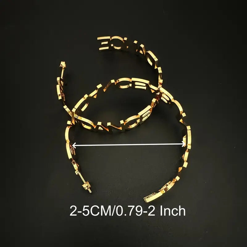Maxi Hoops with Classic Name