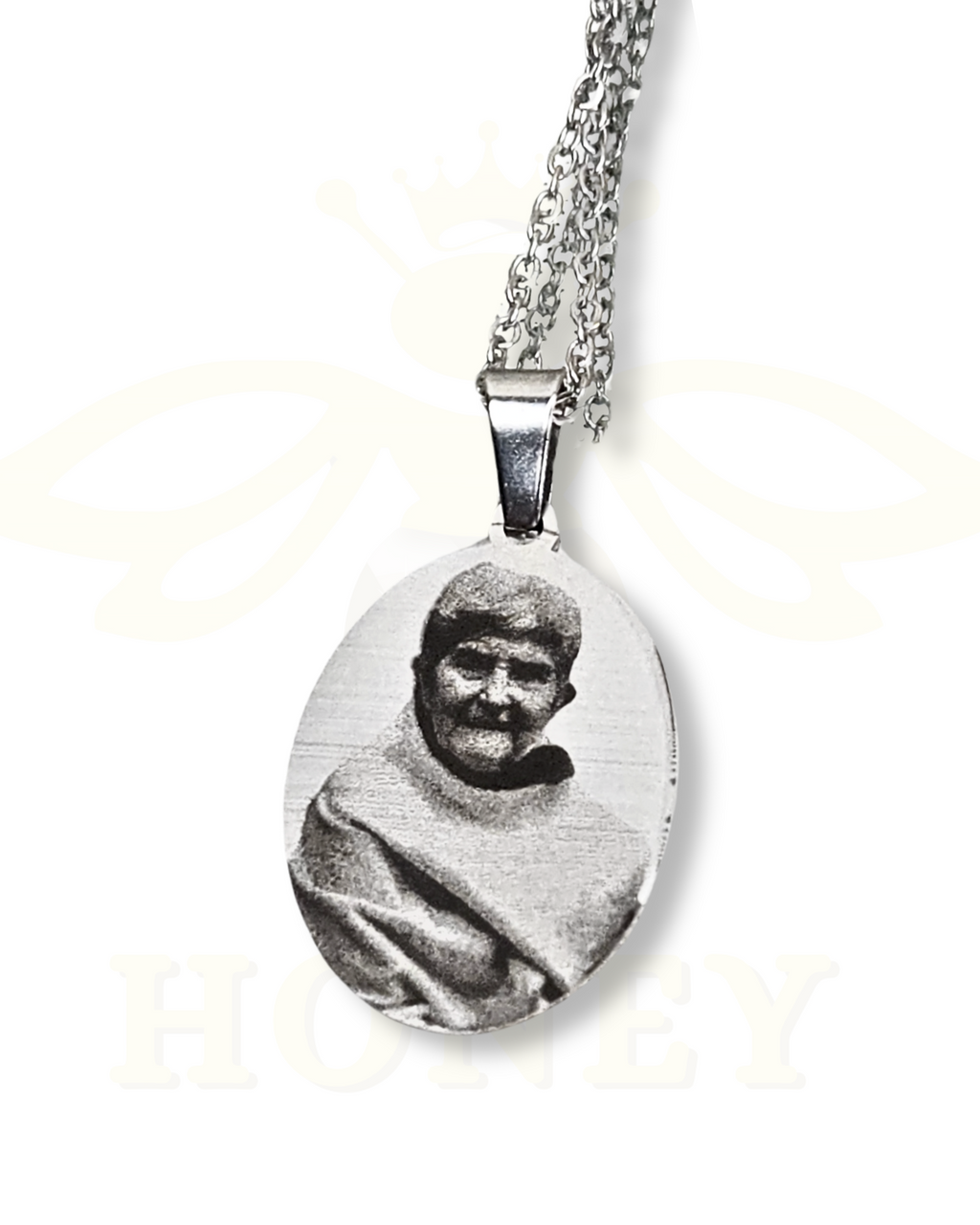 COLLAR PLACA OVAL CON FOTOGRABADO