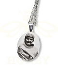 COLLAR PLACA OVAL CON FOTOGRABADO