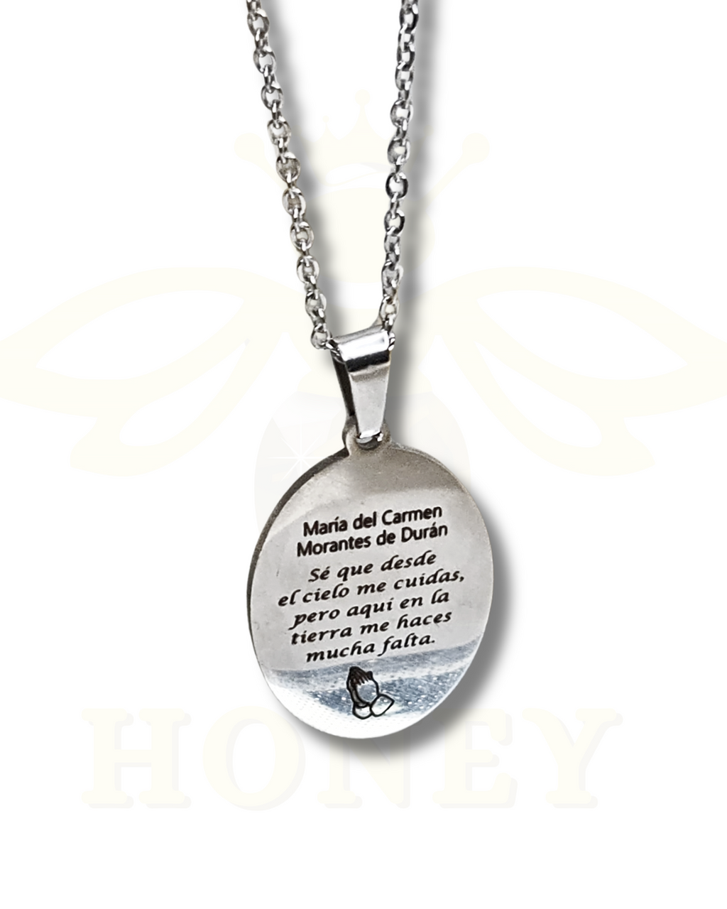 COLLAR PLACA OVAL CON FOTOGRABADO