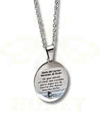 COLLAR PLACA OVAL CON FOTOGRABADO