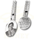 COLLAR PLACA OVAL CON FOTOGRABADO