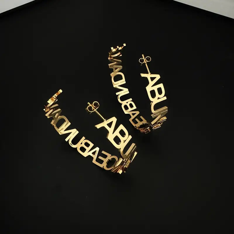 Maxi Hoops with Classic Name