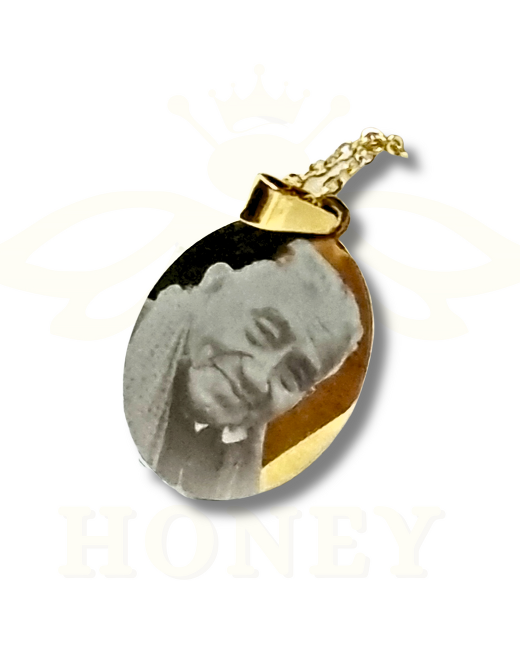 COLLAR PLACA OVAL CON FOTOGRABADO