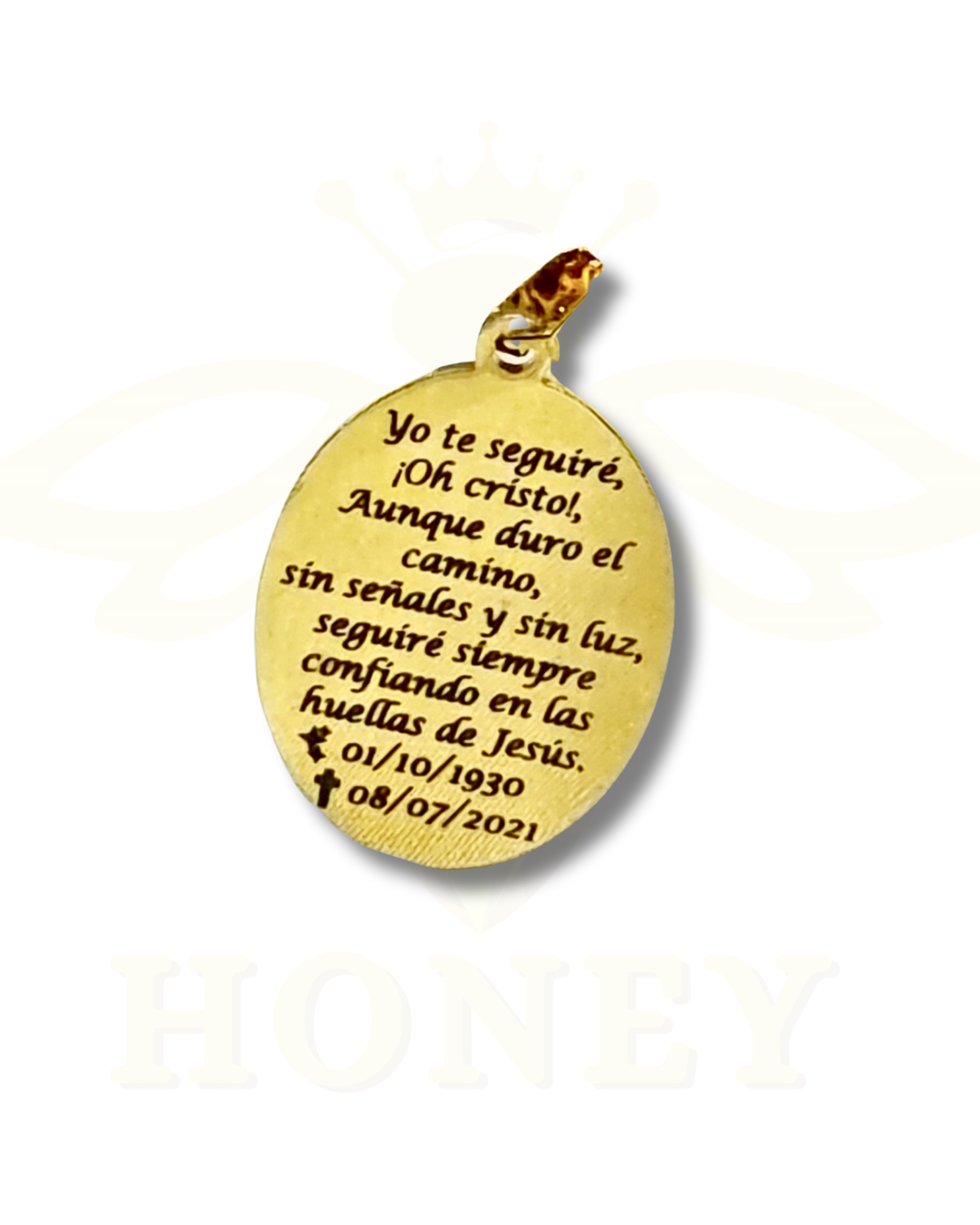 COLLAR PLACA OVAL CON FOTOGRABADO