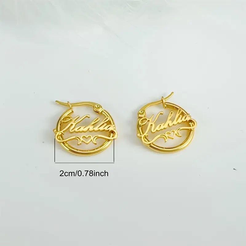Maxi Hoops with Classic Name