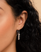 Old English Name Dangle Earrings