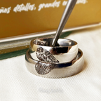 DUO DE ANILLOS CON HUELLAS DACTILARES
