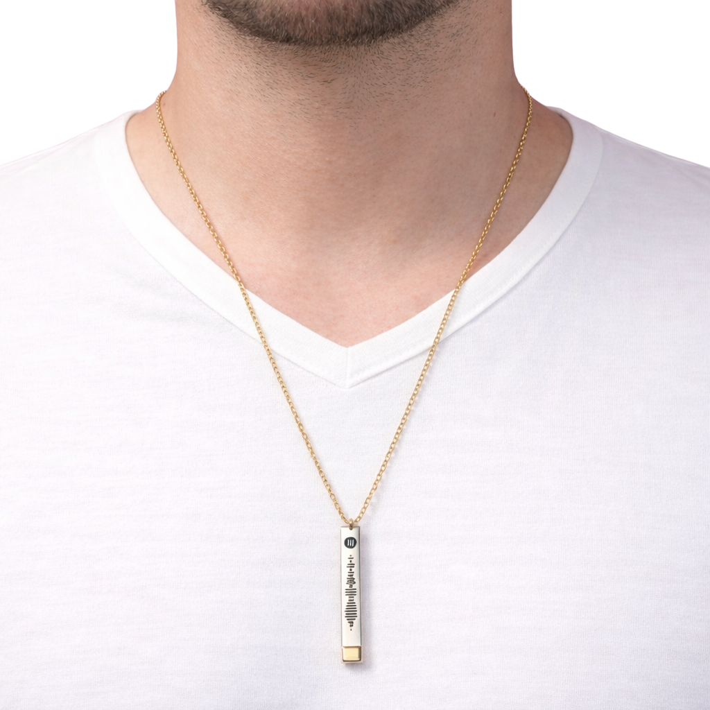 COLLAR BARRA CON MENSAJE OCULTO 360°