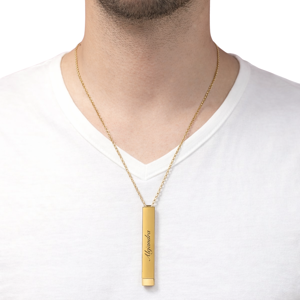 COLLAR BARRA CON MENSAJE OCULTO 360°