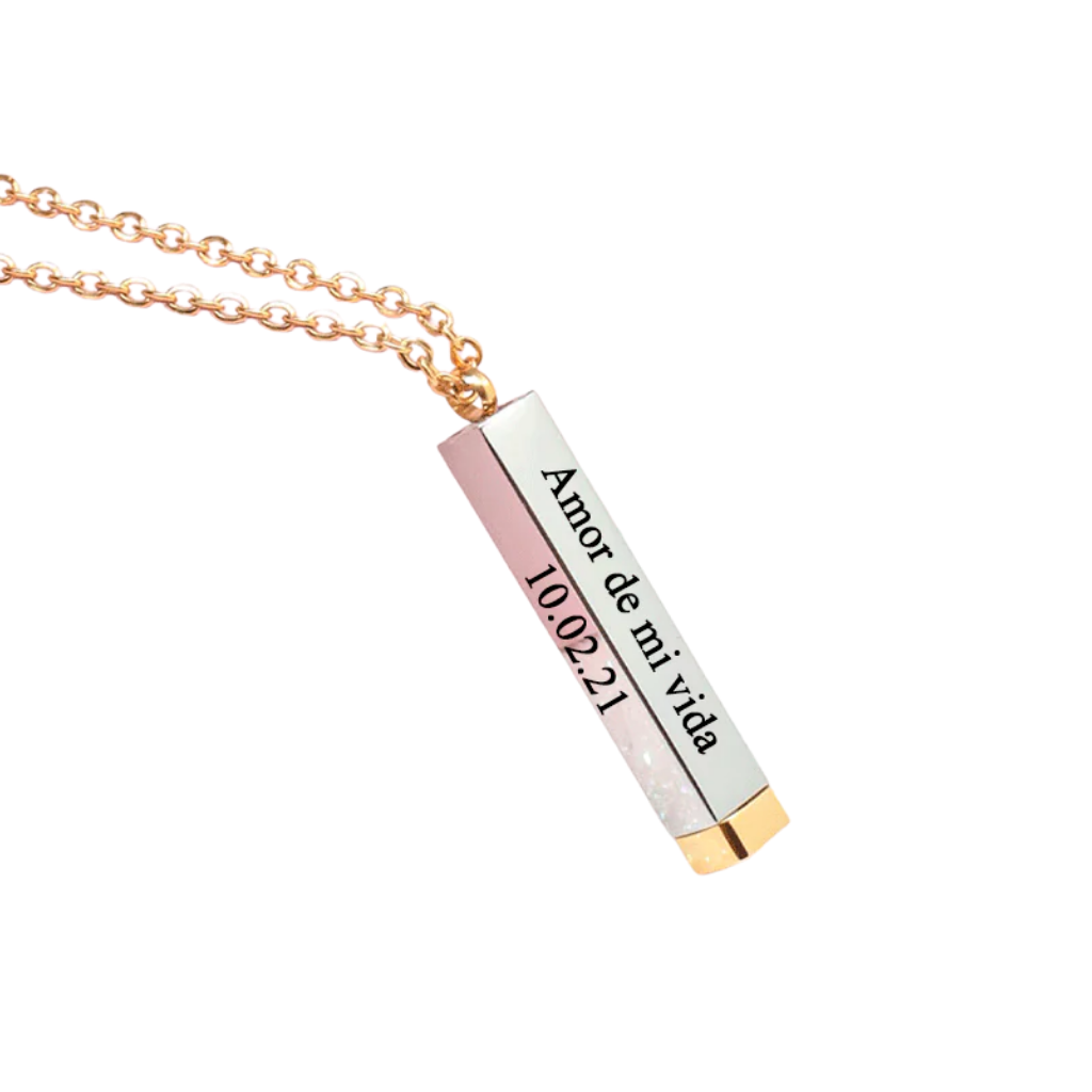 COLLAR BARRA CON MENSAJE OCULTO 360°