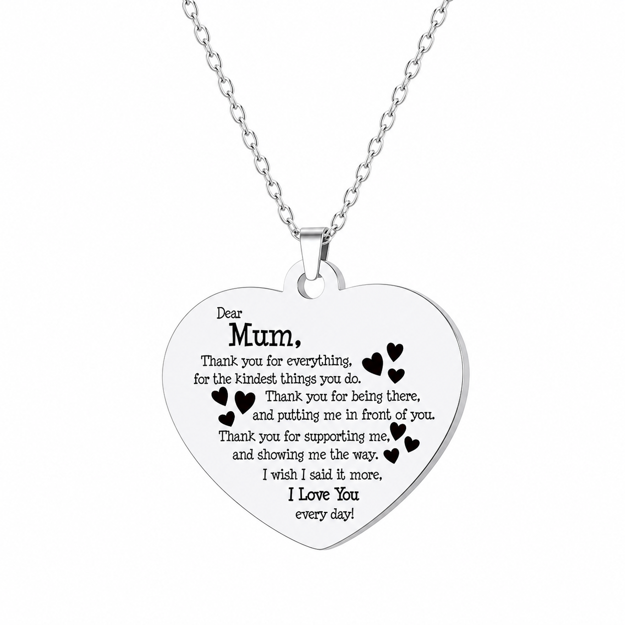 COLLAR CORAZÓN PERSONALIZADO CON TEXTO