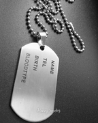 Militaire plaatketting - gepersonaliseerd met persoonlijke gegevens