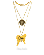 Round plate necklace