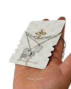 Round plate necklace