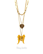 Round plate necklace
