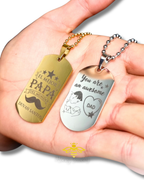 COLLAR PLACA MILITAR PARA PAREJA