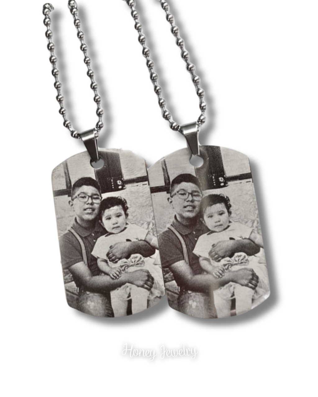COLLAR PLACA MILITAR PARA PAREJA