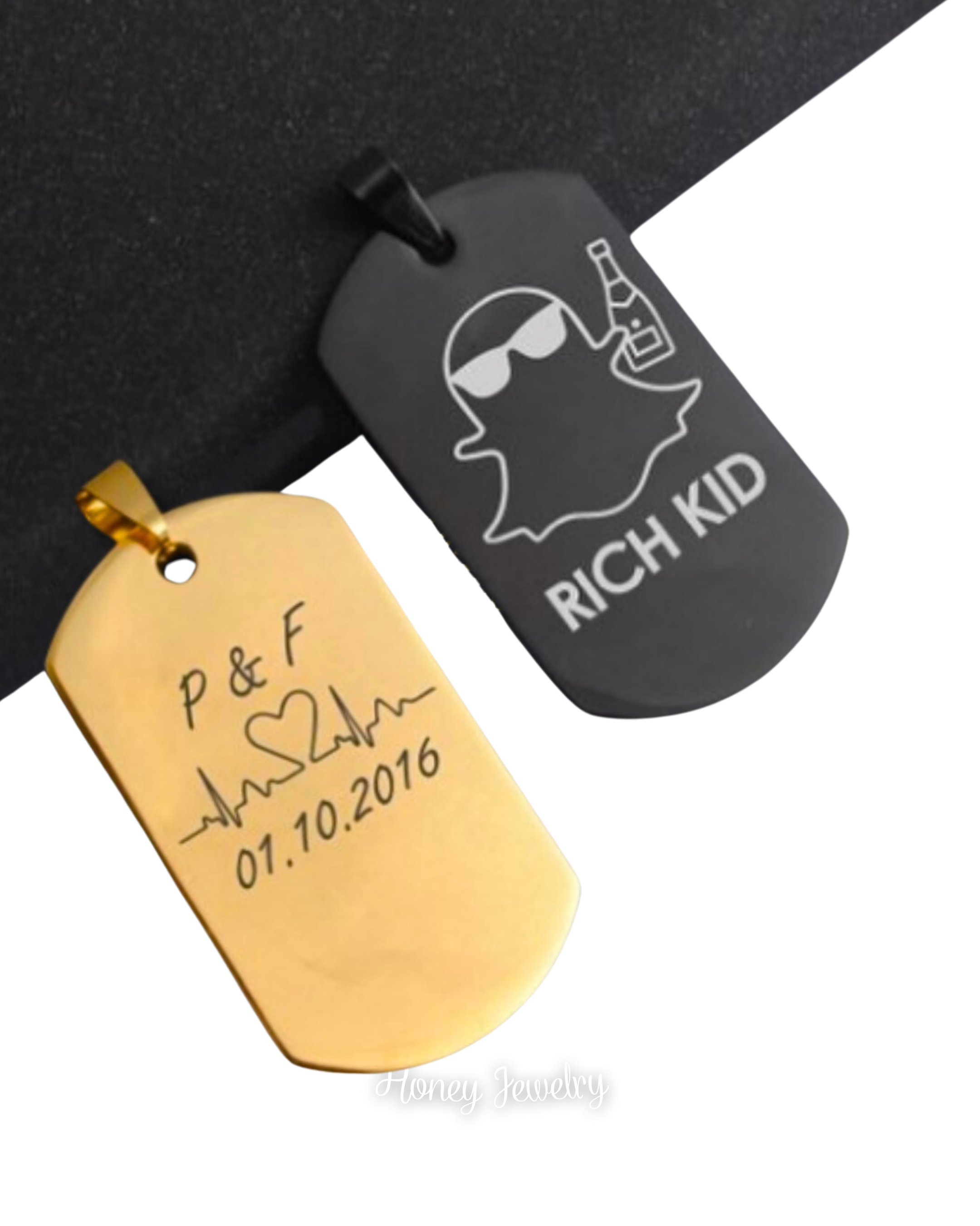 COLLAR PLACA MILITAR PARA PAREJA