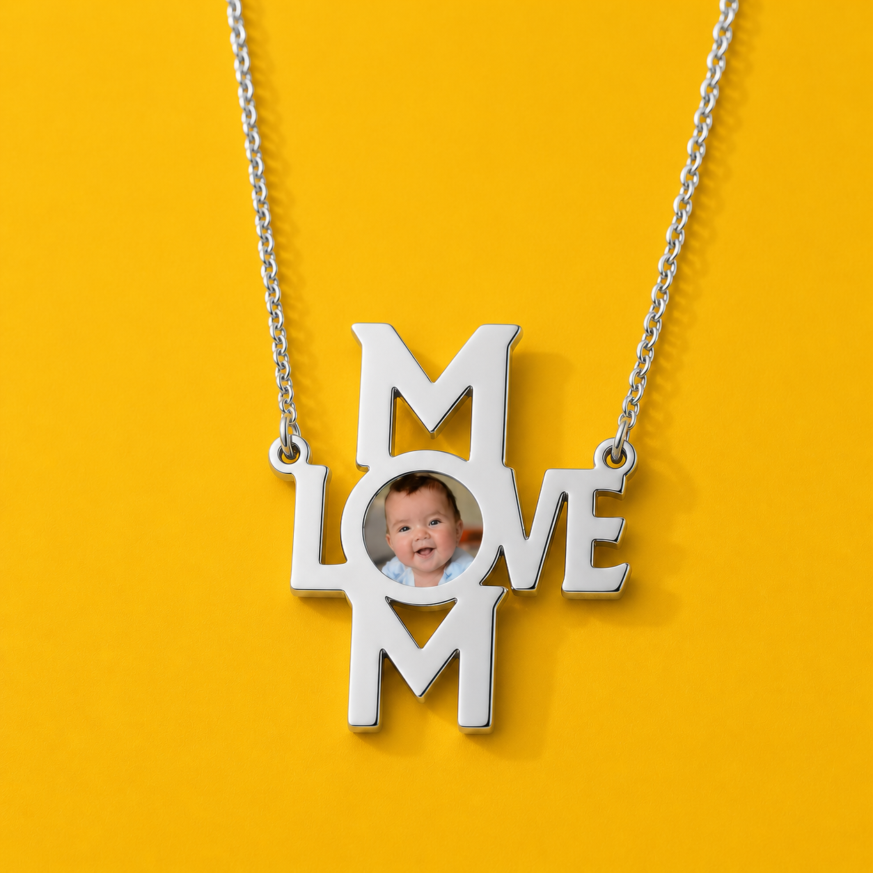 COLLAR MOM LOVE CON FOTO PERSONALIZADA