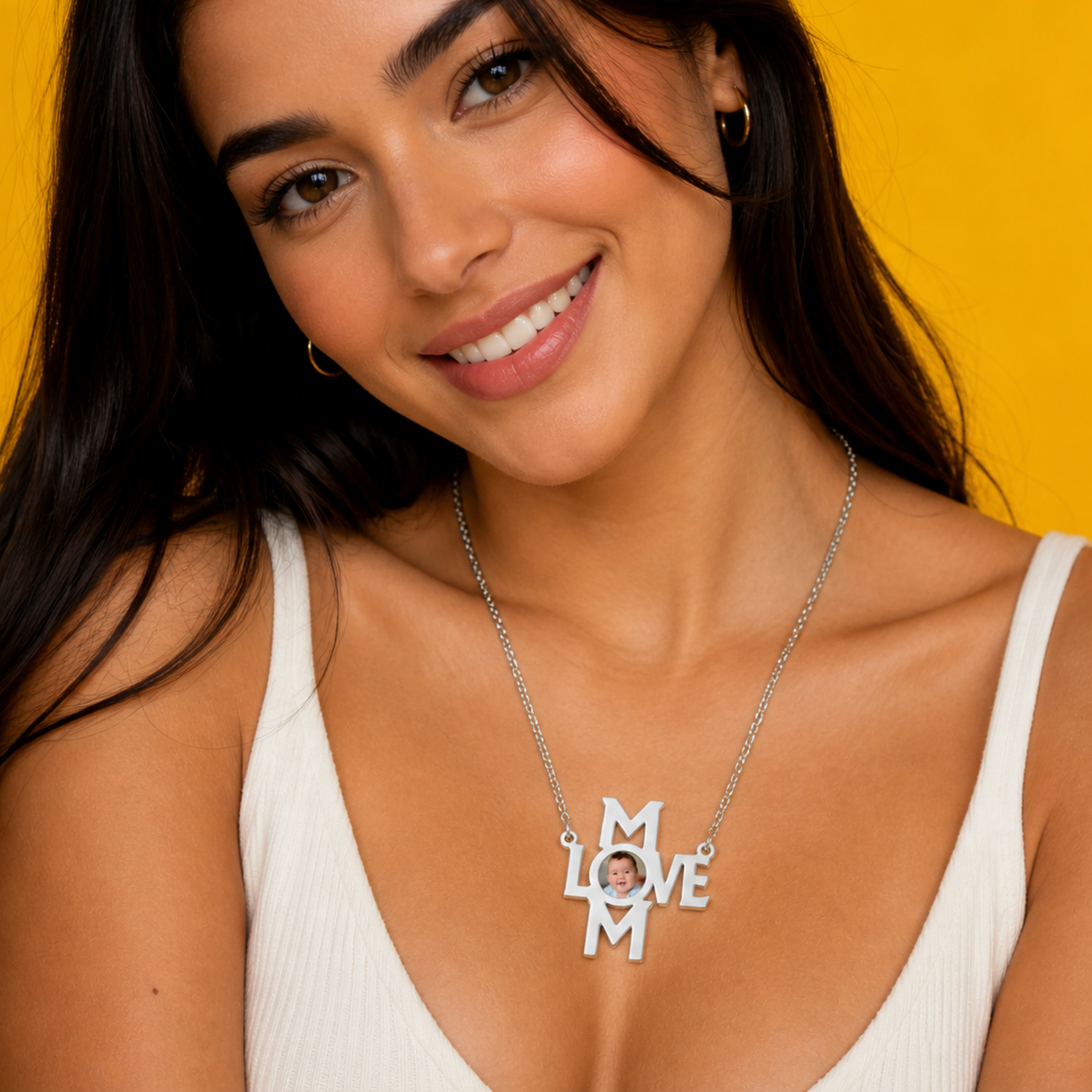 COLLAR MOM LOVE CON FOTO PERSONALIZADA