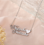 COLLAR DOBLE NOMBRE + CORAZÓN