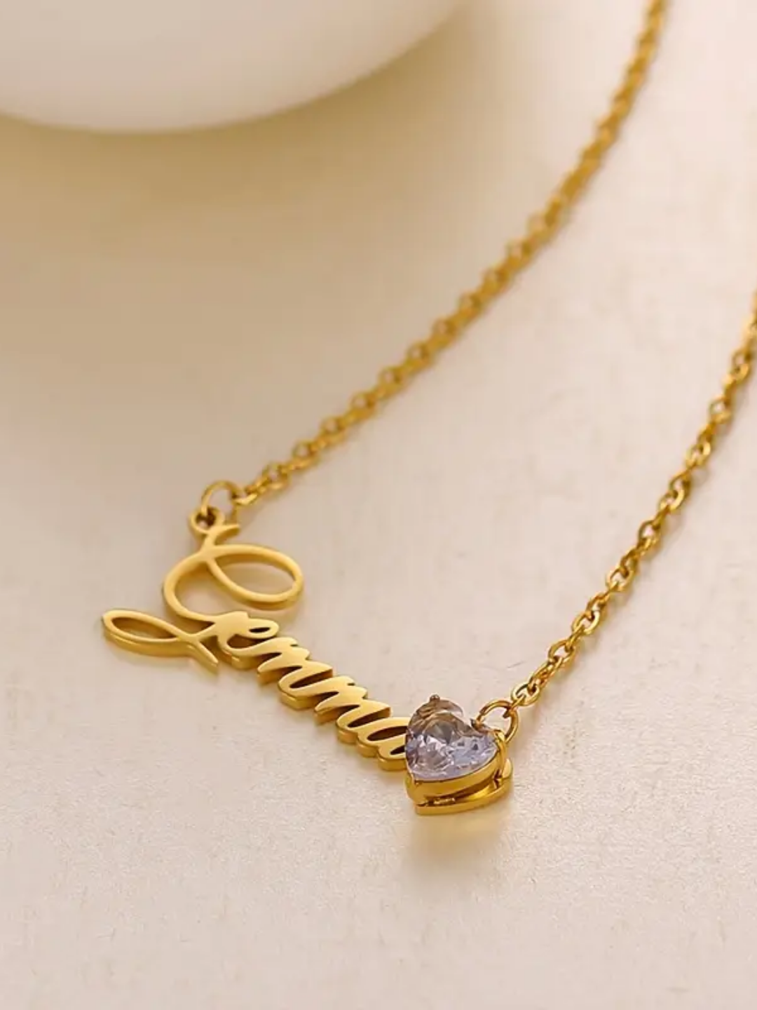 COLLAR CON NOMBRE Y CIRCON CORAZON