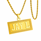 COLLAR PLACA BOLD RELIEVE MEDIANA