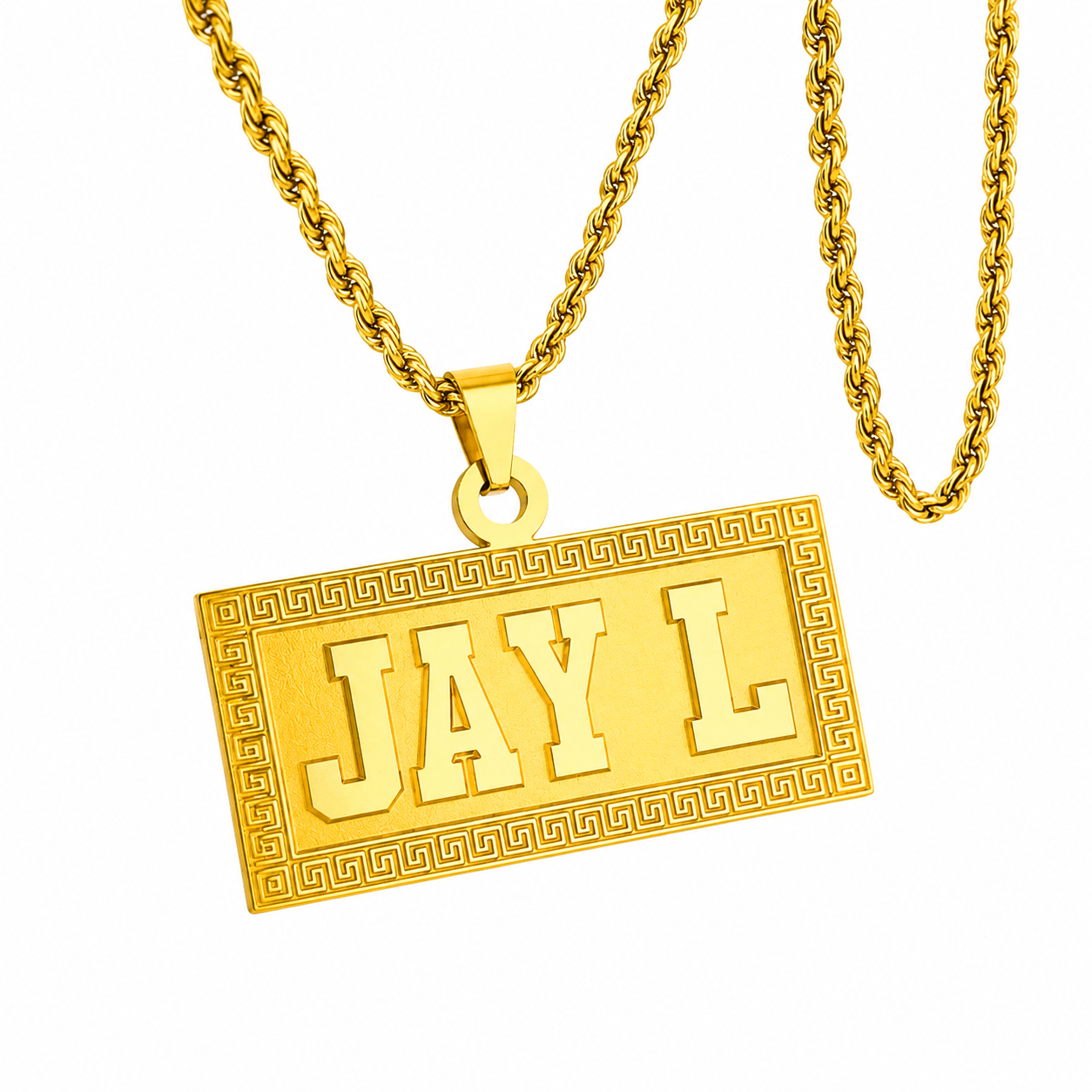 COLLAR PLACA BOLD RELIEVE MEDIANA