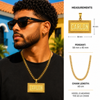 COLLAR PLACA BOLD RELIEVE MEDIANA