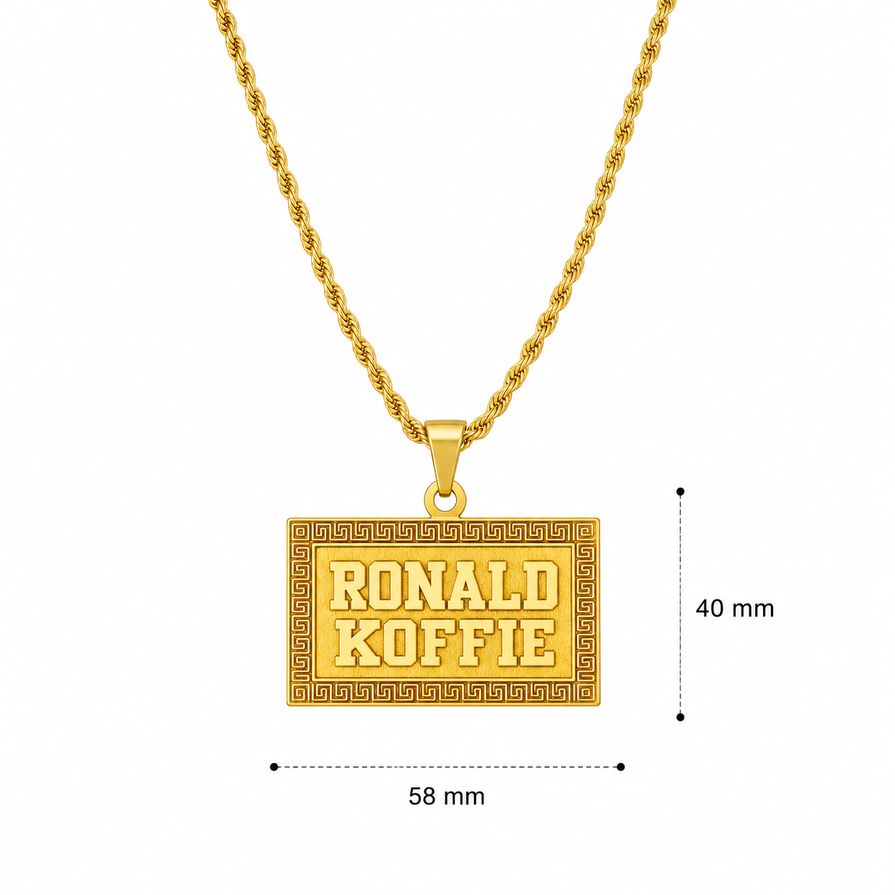 COLLAR PLACA BOLD RELIEVE MEDIANA