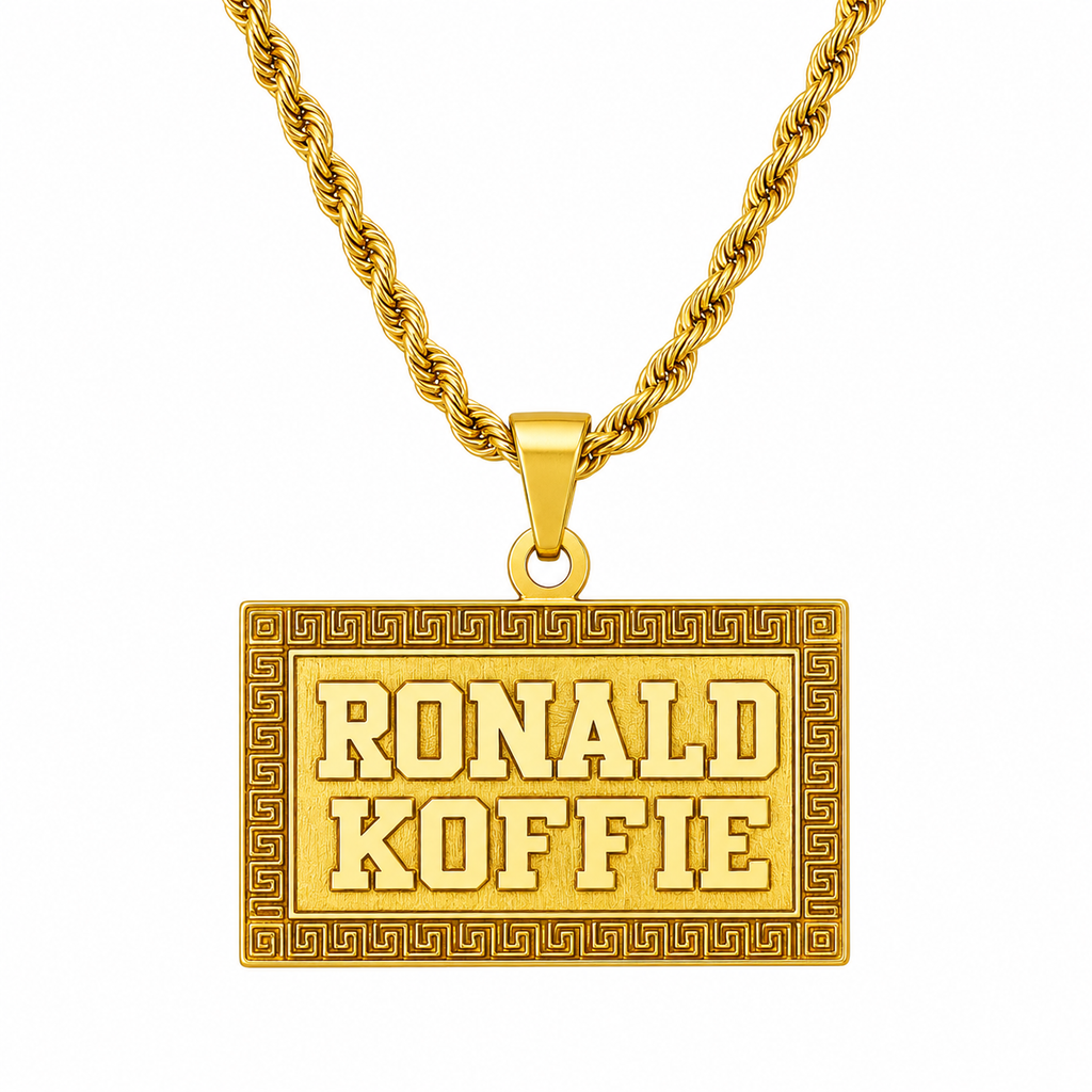 COLLAR PLACA BOLD RELIEVE MEDIANA