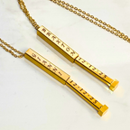 COLLAR PARA PAREJA BARRA CON MENSAJE OCULTO 360°