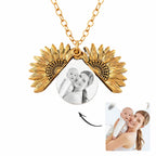COLLAR RELICARIO GIRASOL BRONCE