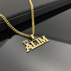 COLLAR CON NOMBRE MINI + CORONA CON CADENA GRUESA