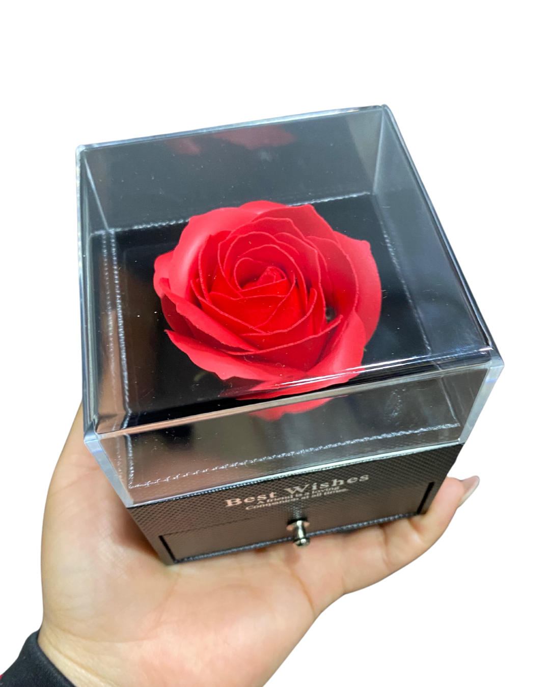 CAJA ROSA VITRINA
