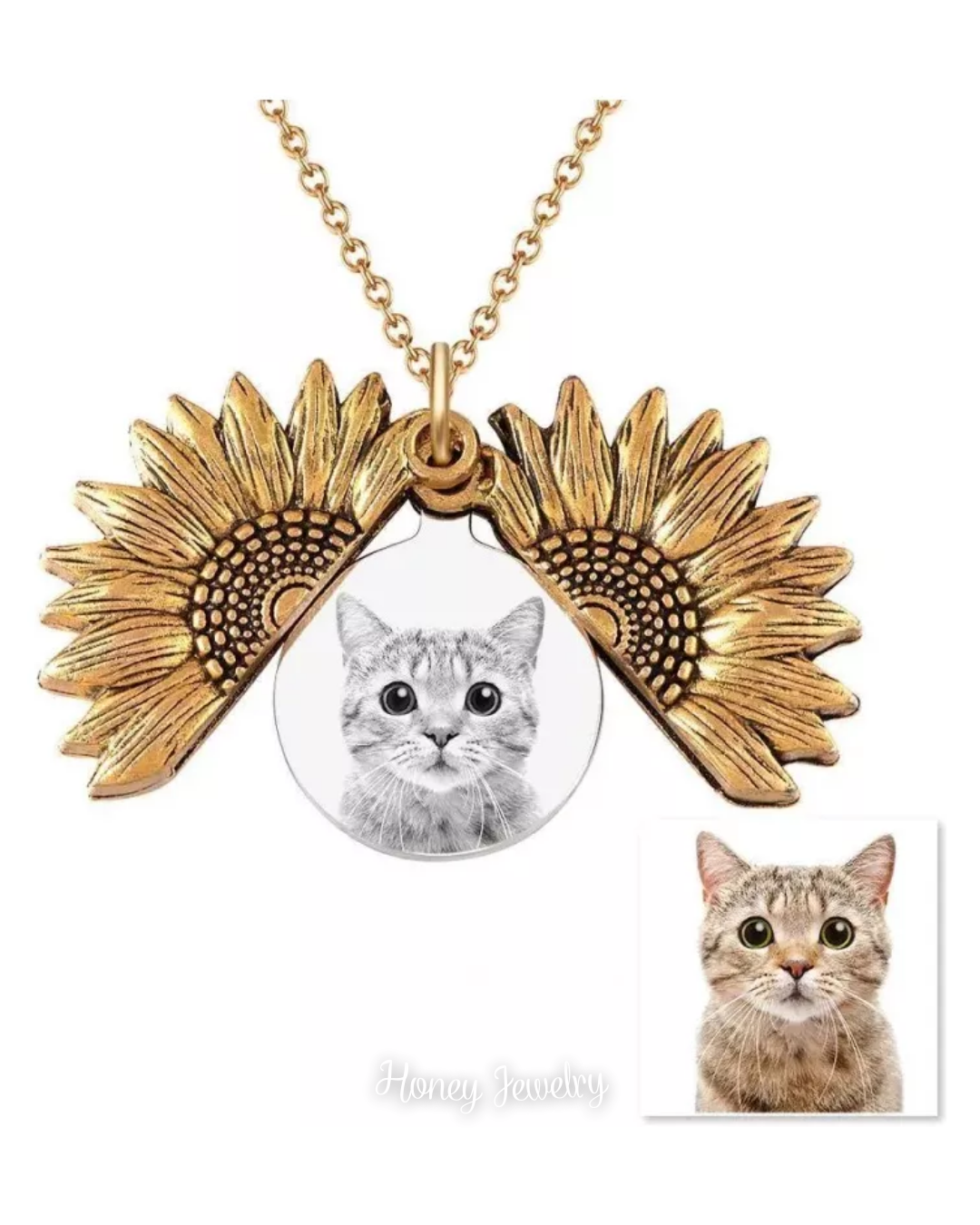 COLLAR RELICARIO GIRASOL MAMÁ