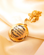 Gold Smooth Round Locket Necklace