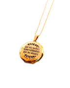 Gold Smooth Round Locket Necklace